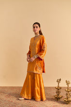 Load image into Gallery viewer, Nooren - Orange Kurta with Flared Palazzo and Dupatta