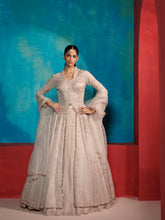 Load image into Gallery viewer, Ophelia Chikankari Organza Jacket Lehenga Set
