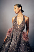 Load image into Gallery viewer, Ebony Metallic organza gown