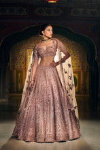 Load image into Gallery viewer, Rose Gold Three-Dimensional Lehenga Set