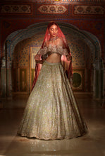 Load image into Gallery viewer, Sage Green Lehenga Set