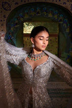 Load image into Gallery viewer, Silver Zardozi Lehenga Set