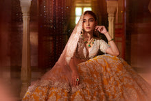 Load image into Gallery viewer, Yellow Silver Zardozi Lehenga Set