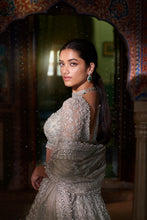 Load image into Gallery viewer, Silver Zardozi Lehenga Set