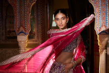 Load image into Gallery viewer, Multi-Coloured Silver Zardosi Lehenga Set
