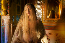 Load image into Gallery viewer, Gold Three-Dimensional Jewel Lehenga Set