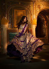 Load image into Gallery viewer, Purple Multi-Tiered Lehenga Set