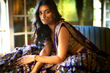 Load image into Gallery viewer, Purple Multi-Tiered Lehenga Set