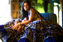 Load image into Gallery viewer, Purple Multi-Tiered Lehenga Set