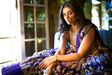 Load image into Gallery viewer, Purple Multi-Tiered Lehenga Set