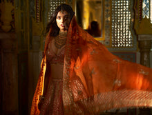 Load image into Gallery viewer, Orange Gota Patti Lehenga Set