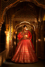 Load image into Gallery viewer, Red Gota Patti Lehenga Set