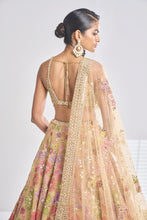 Load image into Gallery viewer, Multi-Coloured Gold Lehenga Set