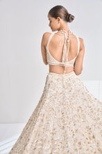 Load image into Gallery viewer, Cream Gold Floral Lehenga Set