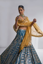 Load image into Gallery viewer, Three-Coloured Mirror Work Lehenga Set