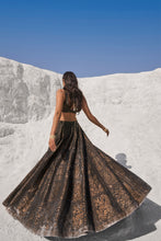 Load image into Gallery viewer, Black Cut Work Lehenga Set