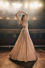 Load image into Gallery viewer, Rose Gold Pearl Lehenga Set
