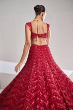 Load image into Gallery viewer, Red Leaf Lehenga