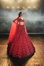Load image into Gallery viewer, Red Leaf Lehenga