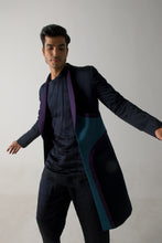 Load image into Gallery viewer, Midnight blue long overcoat