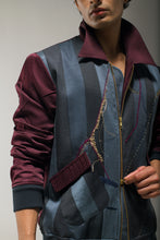 Load image into Gallery viewer, Black Stripes Bomber Jacket