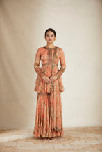 Load image into Gallery viewer, CORAL FLORAL PEPLUM SET