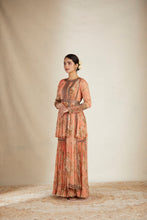 Load image into Gallery viewer, CORAL FLORAL PEPLUM SET