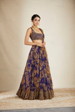 Load image into Gallery viewer, PURPLE FLORAL LEHENGA SET