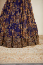 Load image into Gallery viewer, PURPLE FLORAL LEHENGA SET