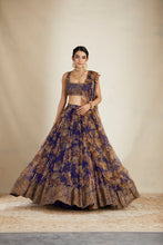 Load image into Gallery viewer, PURPLE FLORAL LEHENGA SET