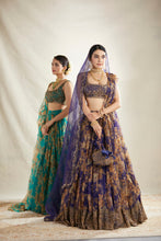 Load image into Gallery viewer, PURPLE FLORAL LEHENGA SET