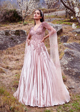 Load image into Gallery viewer, Kristle Pleated Satin Gown