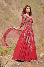 Load image into Gallery viewer, Gianna Pearl Muted Pink Shimmer Tulle Bridal Lehenga Set