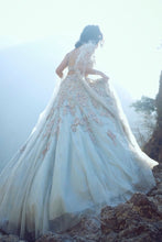 Load image into Gallery viewer, Blue Tulle Lehenga