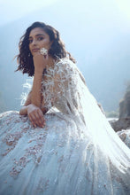 Load image into Gallery viewer, Blue Tulle Lehenga