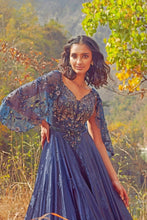 Load image into Gallery viewer, Blue Satin Gown