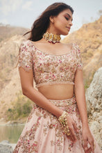 Load image into Gallery viewer, Sepia Silk Lehenga Set