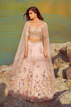 Load image into Gallery viewer, Pink Organza Lehenga Set