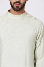 Load image into Gallery viewer, Duck egg Green Shoulder buttoned Kurta set