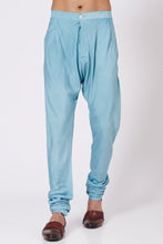 Load image into Gallery viewer, Pool Blue Shoulder buttoned Kurta set