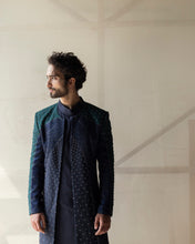 Load image into Gallery viewer, Midnight blue and teal Colorblock
Contemporary Jacket
