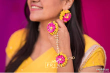 Load image into Gallery viewer, Pink And Yellow Floral Jewellery Set (Wbtdeh-03)