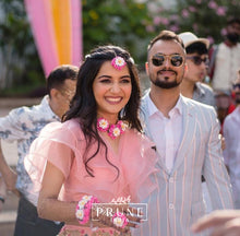 Load image into Gallery viewer, Pink Floral Jewellery Set (Wbte3Ch-04)