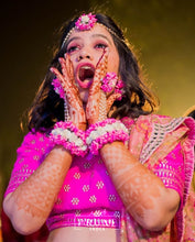 Load image into Gallery viewer, Pink Floral Jewellery Set (Wbteh-03)