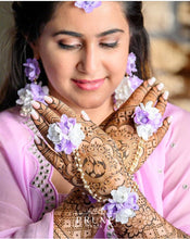 Load image into Gallery viewer, Purple Floral Jewellery Set (Sstjh-03)