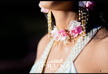 Load image into Gallery viewer, Pink Floral Jewellery Set (Sstja-03)