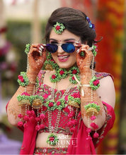 Load image into Gallery viewer, Green And Pink Floral Jewellery Set (Wbtjk3C5Nhk-05)