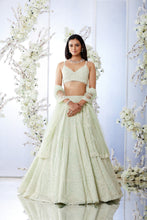 Load image into Gallery viewer, Mint Green Pearl Lehenga Set