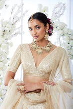Load image into Gallery viewer, Ivory Gota Patti Lehenga Set