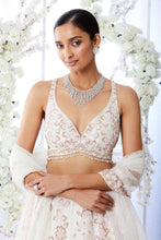 Load image into Gallery viewer, Cream Floral Lehenga Set